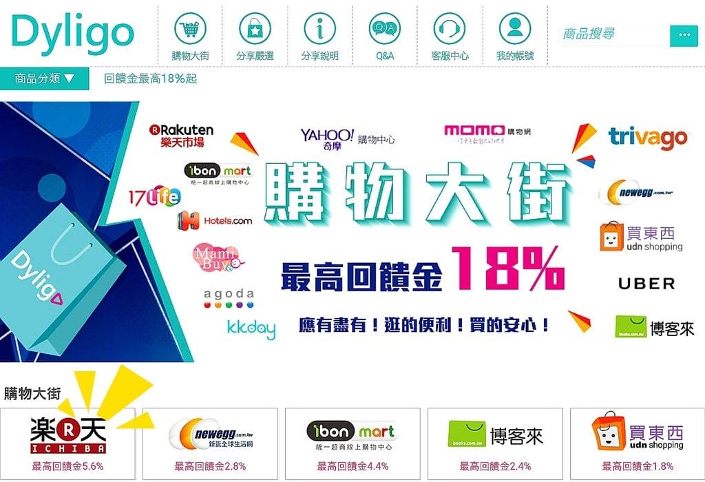 【購物省錢術】Dyligo 現金回饋平台．讓你買越多省越多．好逛又好買