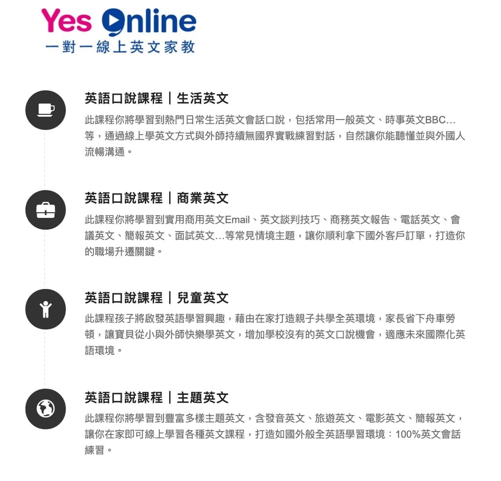 | 線上英文學習 | Yes Online線上英文家教,一對一真人外師教學.時間彈性.讓孩子愛上英文 - 第4張圖 | 線上英文學習 | Yes Online線上英文家教,一對一真人外師教學.時間彈性.讓孩子愛上英文