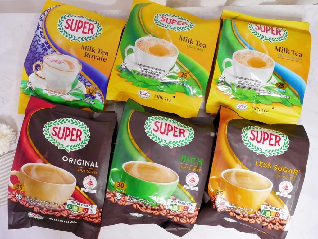 ｜即溶咖啡推薦｜Super咖啡／奶茶六款開箱心得．沖泡咖啡．網購奶茶．冰冰的喝也濃郁！
